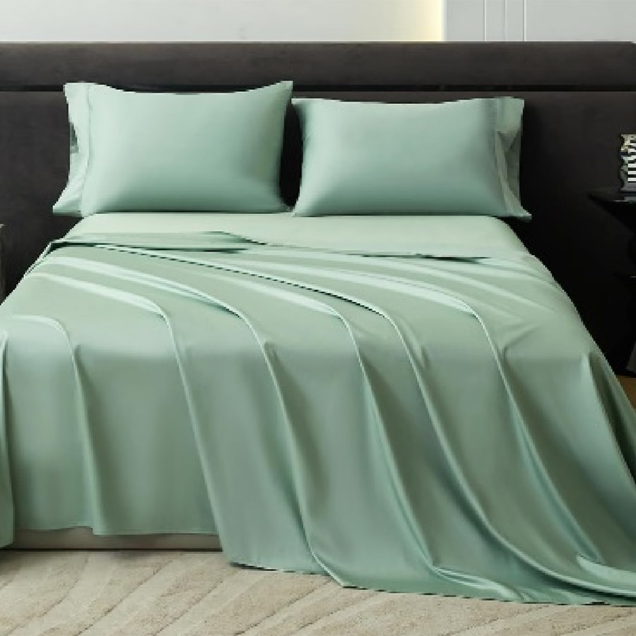 Pure Cotton Solid Color Double Bed Sheet Set